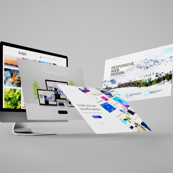 Web design concept 3d rendering